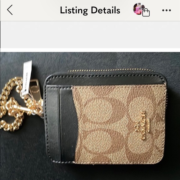 COACH, Signature Corner Zip Card Case - Picture 3 of 5